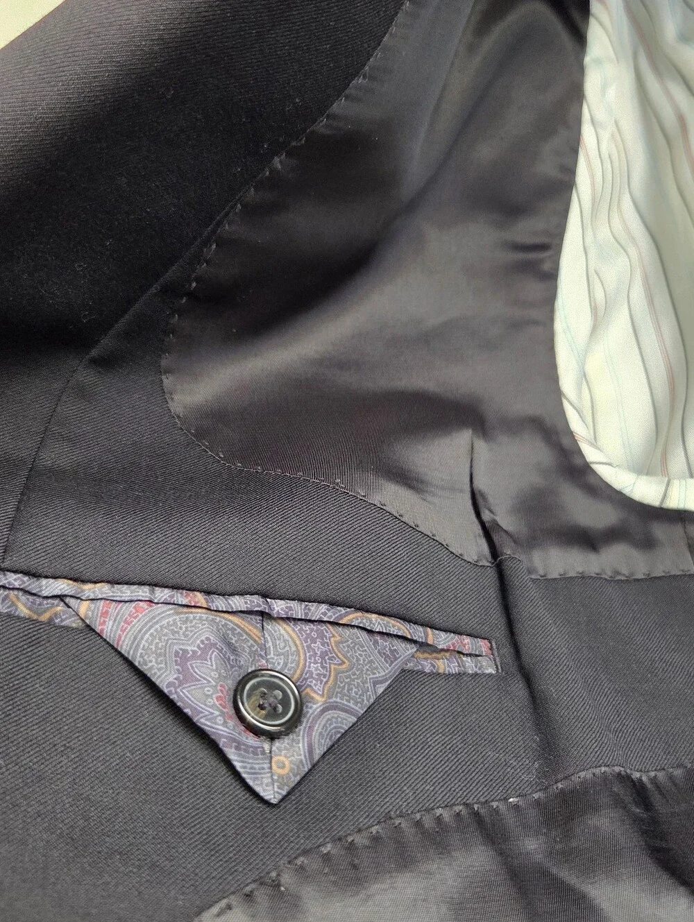 Lauren Ralph Lauren 46R 100% Wool Black Blazer Old Money Quiet Luxury Preppy